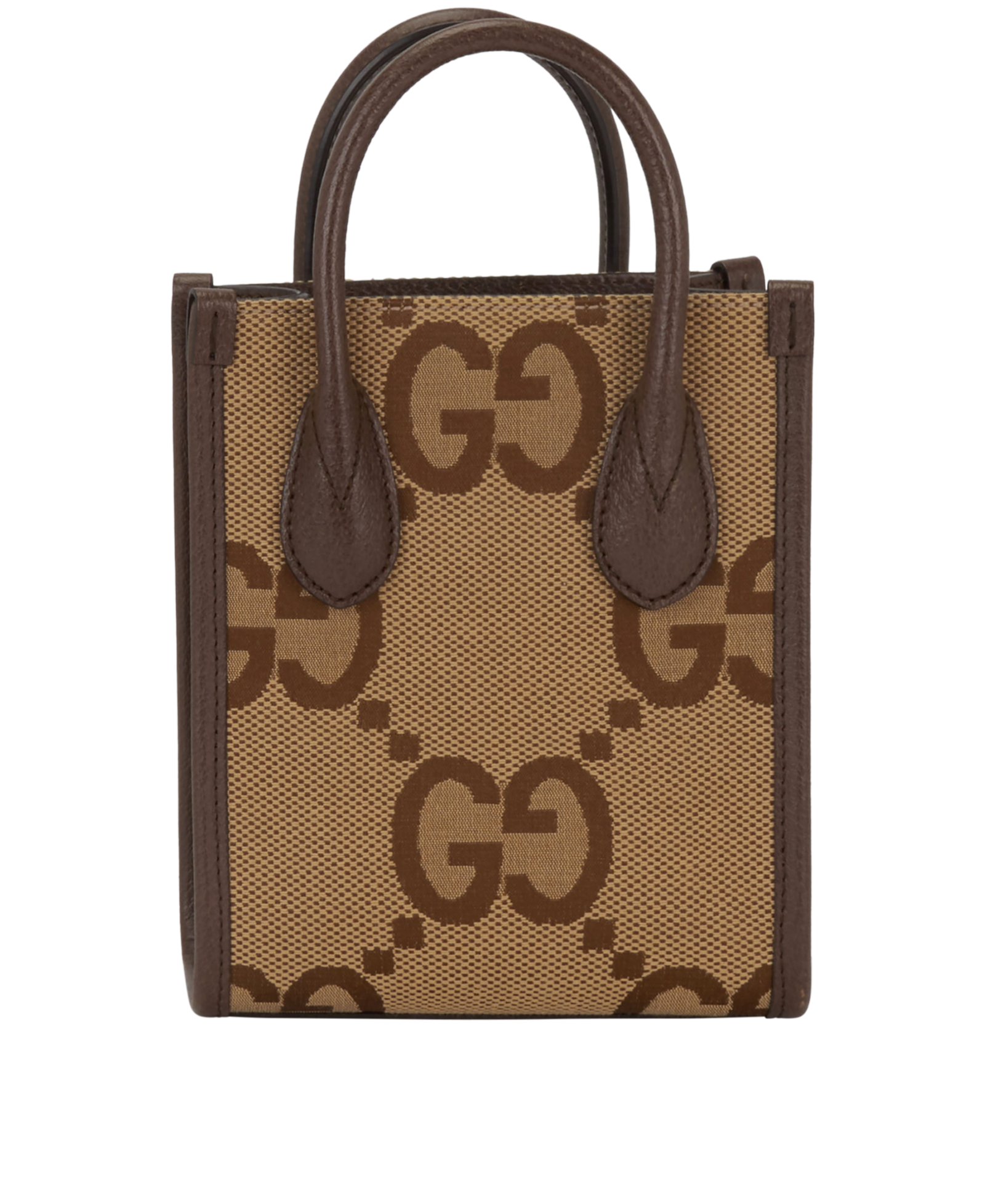 Vertical Tote Jumbo GG, &pound;450, Handbags, Beige, Canvas, Back view